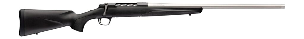 Browning 036115294 X-Bolt 2 Special LR Full Size 6.5 PRC 3+1 24″ Matte Stainless Threaded Barrel, Matte Stainless Steel Drilled & Tapped Receiver, Black Adj Comb & LOP Synthetic Stock Right Hand