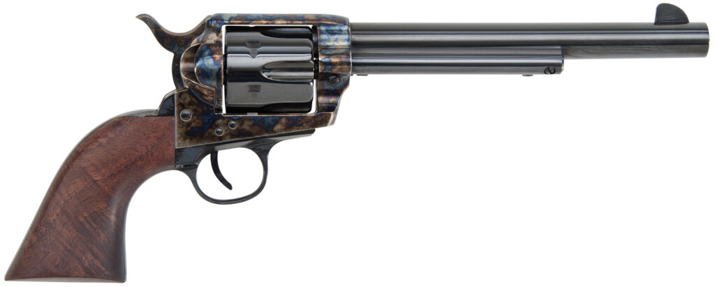 Traditions SAT73004 1873  45 Colt (LC) 6rd 7.50″ Blued Cylinder/Barrel Color Case Hardened Steel Frame with Walnut Grips