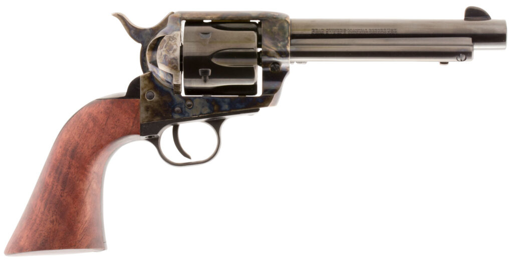 Traditions SAT73048 1873 Froniter 357 Mag 6rd 5.50″ Blued Cylinder & Barrel Color Case Hardened Steel Frame Walnut Grip