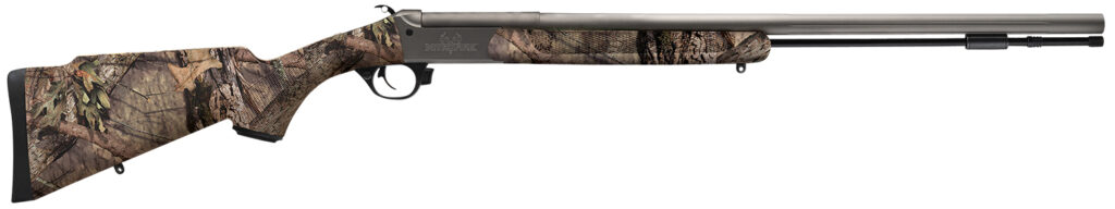 Traditions CR841104416 NitroFire VAPR 50 Cal 209 Primer 26″ Gray Cerakote Fluted & Tapered Barrel, Drilled & Tapped Receiver, Mossy Oak Break-Up Country Fixed Synthetic Stock