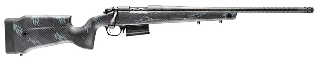 Bergara Rifles B14S7515CF B-14 Crest CF 25 Creedmoor 5+1 20″ Carbon Fiber Threaded Barrel, Sniper Gray Cerakote Steel Drilled & Tapped Receiver, Fixed Carbon Fiber w/Black & Gray Sponge Accents Stock,