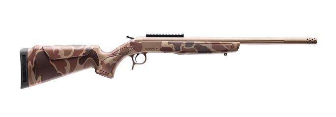 CVA CR4436DC Cascade Takedown 6.5 Creedmoor 1rd 20″ Flat Dark Earth Cerakote Stainless Steel Threaded Barrel & Receiver w/Picatinny Rail, Duck Camo Synthetic Stock