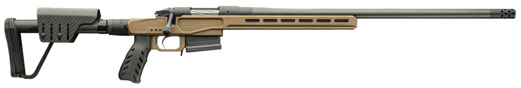 Bergara Rifles BPR3765PRC Premier MgLite Full Size 6.5 PRC Mag 3+1 22″ Carbon Fiber CURE Carbon Fiber Barrel, Graphite Black Cerakote Steel Receiver, Flat Dark Earth XLR  Folding Chassis