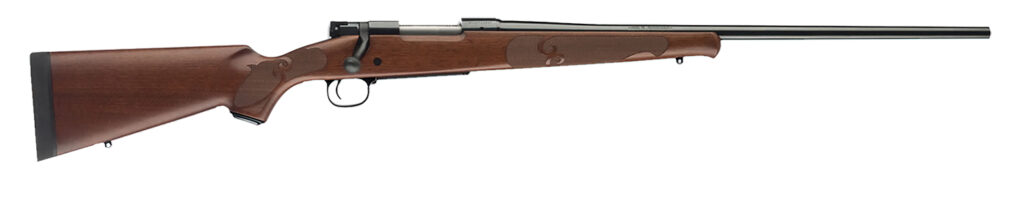 Winchester Guns 535200229 Model 70 Featherweight 264 Win Mag 3+1 Cap 24″ Brushed Polish Blued Rec/Barrel Satin Walnut Fixed with Feather Checkering Stock Right Hand with MOA Trigger System (Full Size)