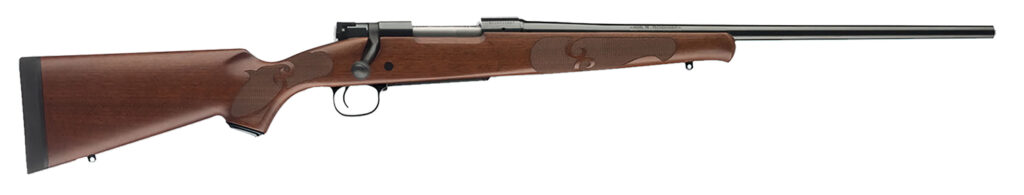 Winchester Guns 535201212 Model 70 Featherweight Compact 243 Win Caliber with 5+1 Capacity, 20″ Barrel, Brushed Polish Blued Metal Finish & Satin Walnut Fixed Feather Checkered Stock Right Hand