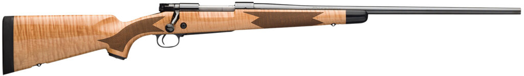 Winchester Repeating Arms 535218212 Model 70 Super Grade 243 Win Caliber with 5+1 Capacity, 22″ Barrel, High Polished Blued Metal Finish & Gloss AAA Maple Stock Right Hand (Full Size)