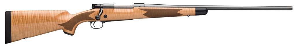 Winchester Repeating Arms 535218229 Model 70 Super Grade 264 Win Mag Caliber with 3+1 Capacity, 26″ Barrel, High Polished Blued Metal Finish & Gloss AAA Maple Stock Right Hand (Full Size)