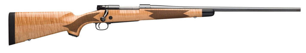 Winchester Repeating Arms 535218289 Model 70 Super Grade 6.5 Creedmoor Caliber with 5+1 Capacity, 22″ Barrel, High Polished Blued Metal Finish & Gloss AAA Maple Stock Right Hand (Full Size)
