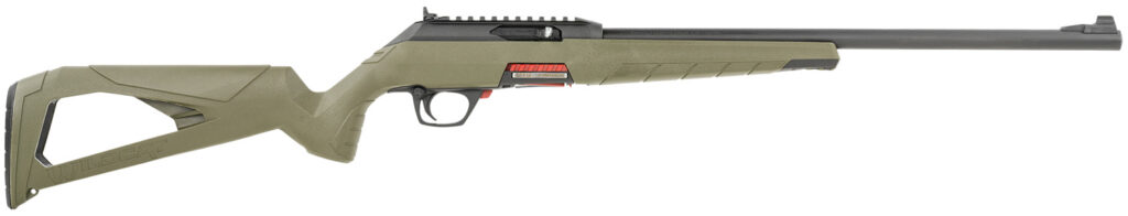 Winchester Repeating Arms 521139102 Wildcat  Full Size 22 LR 10+1 18″ Matte Blued Sporter Barrel, Picatinny Rail Matte Black Polymer Receiver, OD Green Skeletonized Synthetic Stock, Ambidextrous