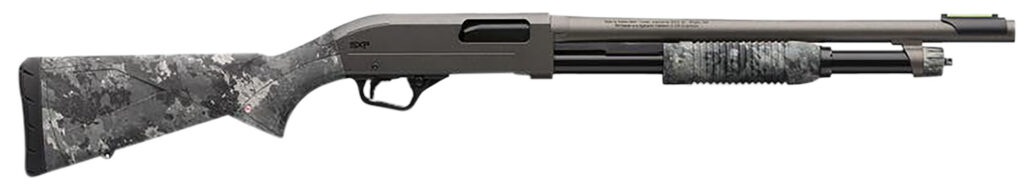Winchester Repeating Arms 512450395 SXP Hybrid Defender 12 Gauge 3″ Chamber 5+1 (2.75″) 18″, Gray Barrel/Rec, TrueTimber Midnight Synthetic Furniture, Fiber Optic Front