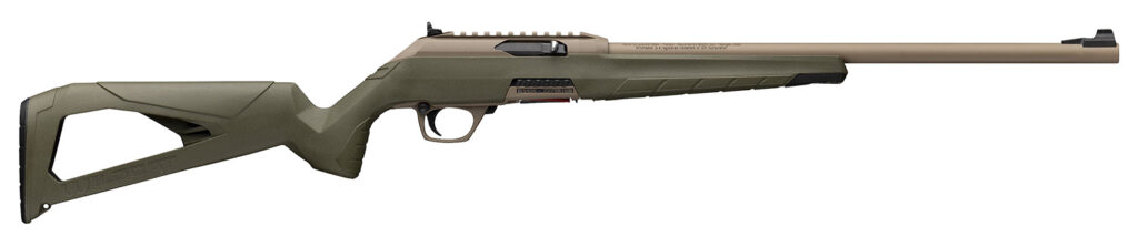 Winchester Repeating Arms 521158102 Wildcat SR 22 LR 10+1 16.50″ Flat Dark Earth Button Rifled Barrel, Flat Dark Earth Picatinny Rail Polymer Receiver, Adj Cheek Piece & LOP OD Green Synthetic Stock