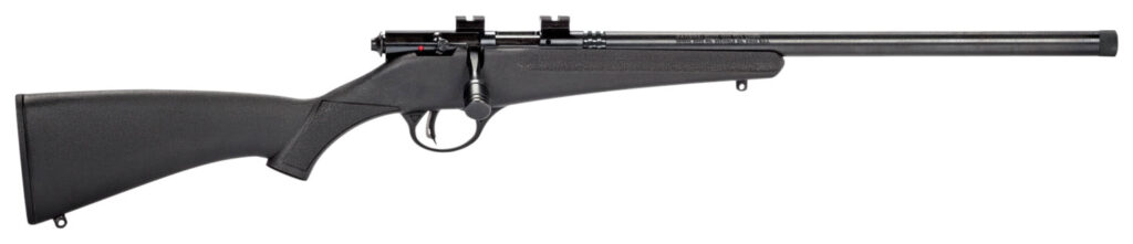 Savage Arms 13834 Rascal FLV-SR Youth 22 LR 1rd 16.12″ Matte Blued Heavy Barrel, Matte Blued Carbon Steel Receiver, Black Synthetic Stock, Right Hand
