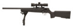 Savage Arms 13836 Rascal Target XP Youth 22 LR 1rd 16.13" Black Satin Heavy Threaded Barrel, Satin Black Drilled & Tapped Carbon Steel Receiver, Matte Black Fixed Wood Stock, 4x32mm Scope & Bipod, Lef