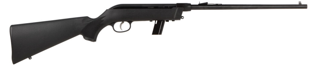 Savage Arms 40210 64 Takedown Full Size 22 LR 10+1 16.50″ Black Satin Sporter Barrel, Satin Black Drilled & Tapped Carbon Steel Receiver, Matte Black Fixed Synthetic Stock, Left Hand