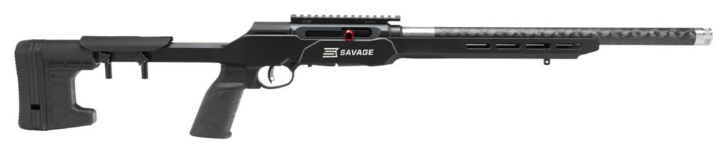 Savage Arms 47256 A22 Precision Lite Full Size 22 LR 10+1 18″ Carbon Fiber Threaded Barrel, Black Picatinny Rail Carbon Steel Receiver, M-LOK Handguard, Black MDT Chassis Aluminum Stock, Black Polymer
