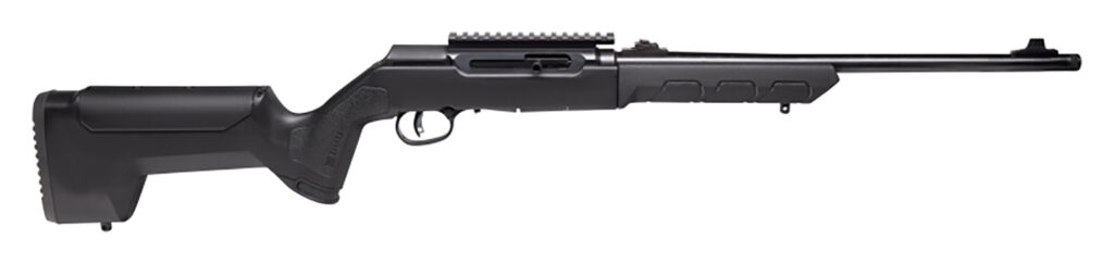 Savage Arms 47260 A22 Takedown Full Size 22 LR 10+1 18″ High Luster Button Rifled Barrel, High Luster Drilled & Tapped Carbon Steel Receiver, Black Takedown Synthetic Stock, Right Hand