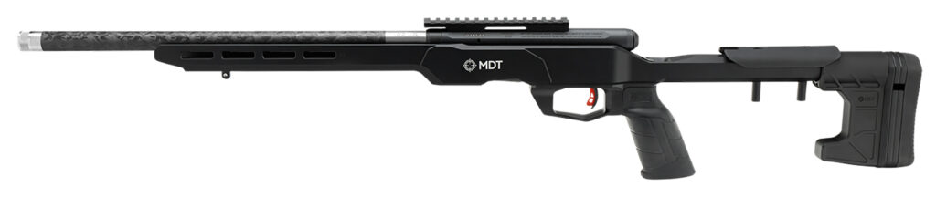Savage Arms 70556 B22 Precision Lite Bolt Action 22 WMR Caliber with 10+1 Capacity, 18″ Carbon Fiber Wrapped Barrel, Black Metal Finish & Adjustable MDT Aluminum Chassis Black Stock Right Hand (Full S