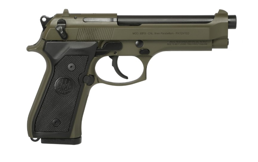 BERETTA 92FS 9MM OD GREEN 4.9″ 15+1