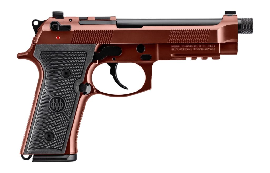 Beretta USA JS92M9A4GCLA18 M9A4 Overlanding Full Size Frame 9mm Luger 18+1 5.10″ Black Threaded Barrel, Clay Cerakote Steel Optic Ready/Serrated Slide, Clay Cerakote Aluminum Frame w/Beavertail & Pica