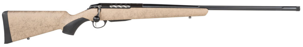 Tikka JRTXRT370 T3x Lite 7mm Rem Mag 3+1 24.30″ Fluted/Threaded, Black Barrel/Rec, Black Webbed Tan Roughtech Synthetic Stock, Interchangeable Grip, Muzzle Brake