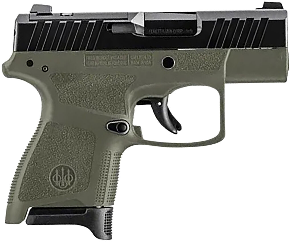 Beretta USA JAXN9278A1 APX A1 Carry Micro-Compact Frame 9mm Luger 8+1 3″ Blued Steel Barrel, Black Serrated Steel Slide, OD Green Polymer Frame, Polymer Grip
