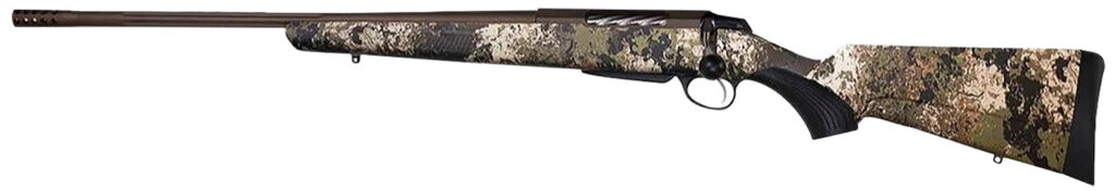 Tikka JRTXVW431R10 T3x Lite 300 Win Mag 3+1 24.30″ Flute/Threaded, Midnight Bronze Cerakote Barrel/Rec, Veil Wideland Synthetic Stock, Interchangeable Grip, Muzzle Brake Left Hand
