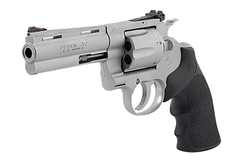 Python 4″ 357Mag SS bead blast Hogue grip
