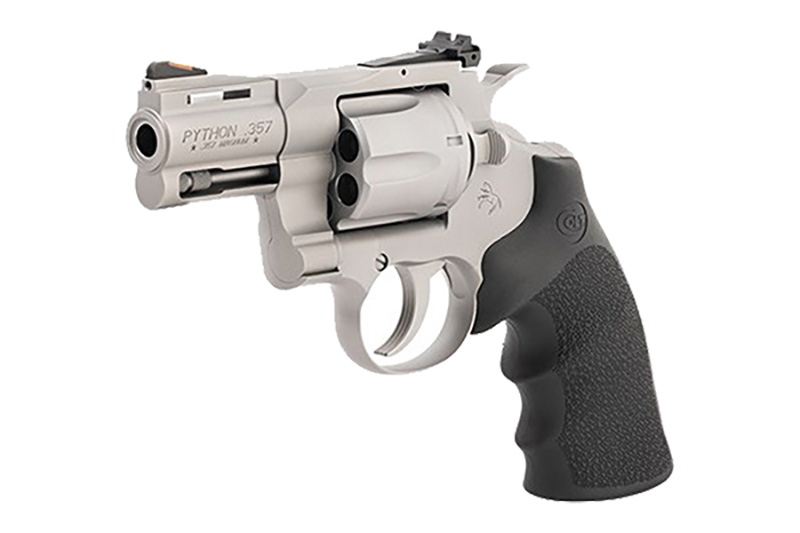 Python 3″ 357Mag SS bead blast Hogue grip