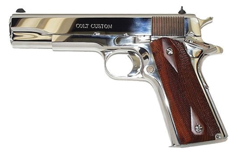 Government 45ACP 5″ Bright SS FXD 7rd