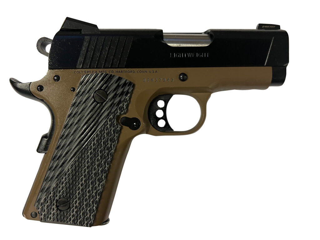 Defender 45 ACP 3″ FDE/Black Cerakote 7-rd