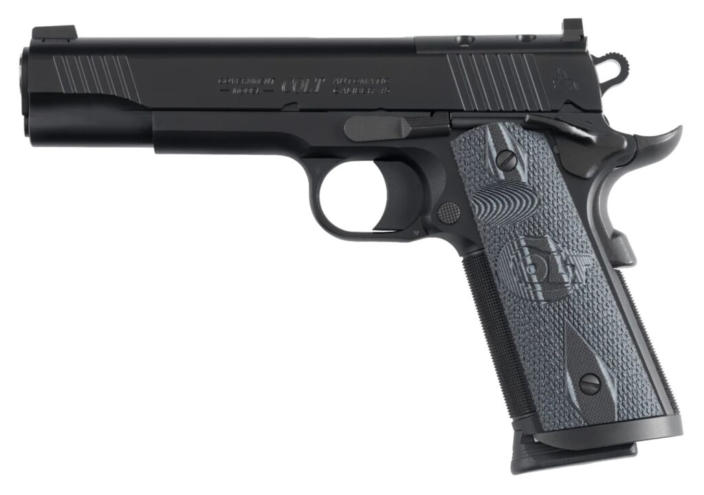 Colt Mfg O1080CCUOR CCU Government Full Size 45 ACP 8+1 5″ Stainless National Match Barrel, Matte Black DLC Carbon Steel Optic Ready/Serrated Slide, Black Ion Bond Carbon Steel Frame w/Beavertail, Amb