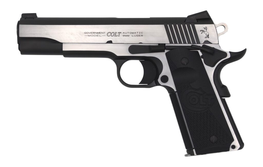Colt Mfg O1070CEOR Combat Elite Government Full Size 45 ACP 8+1 5″ Stainless National Match Barrel Two-Tone Elite Stainless Steel Optic Ready/Serrated Slide & Frame w/Beavertail, Ambidextrous