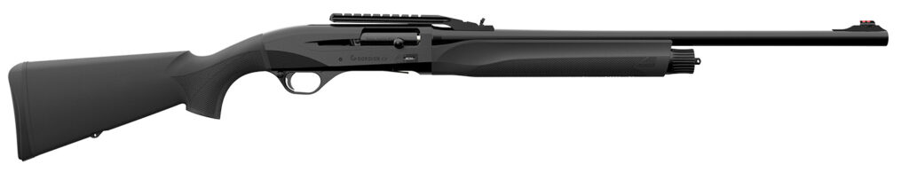 Retay USA GORSLBLK24 Gordion  Slug 12 Gauge 3″ 4+1 24″ Black Vent Rib Barrel, Stainless Aluminum Receiver, Fixed w/Pistol Grip Black Synthetic Stock