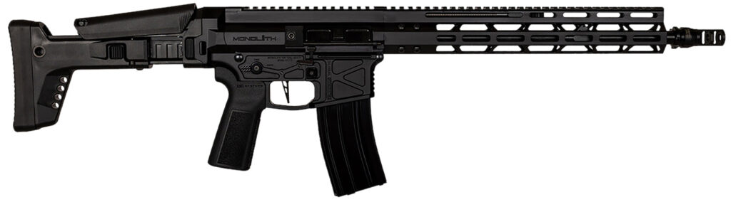 Global Ordnance LLC 197892003216 Monolithic  5.56 NATO 16″ Barrel, Keymod Handguard, Modular Black Stock, Black Polymer Grip