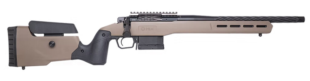 Cnc Firearms CNCFX722CM Faxon FX7 22 Creedmoor 5+1 16″ Black Spiral Fluted Threaded Barrel, Black Receiver w/Picatinny Rail, MDT Flat Dark Earth Polymer Stock