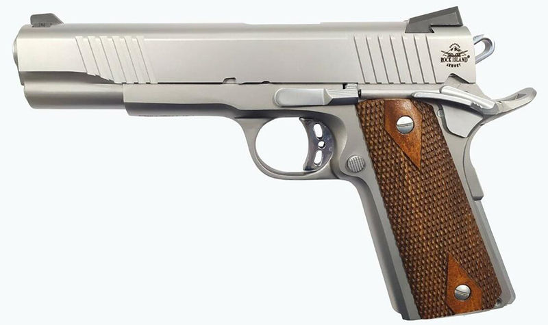 Rock Std Stainless FS 45ACP 5″ 1911 8rd