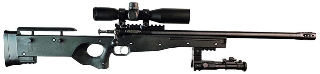 Crickett KSA2159 CPR Complete Package Youth 22 LR 1rd 16.12″ Threaded Bull Barrel W/Muzzle Brake, Adjustable Cheek Comb Synthetic Stock, 10 3/8″-11 1/8″ LOP, Integrated Buttstock & Forend Crickettinny