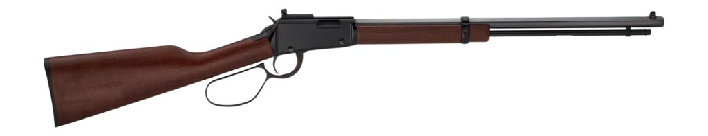 Henry H001TR22M Frontier Carbine 22 WMR 10+1 16.50″ Blued Octagon Barrel, Black Aluminum Grooved Receiver, American Walnut Straight Grip Stock