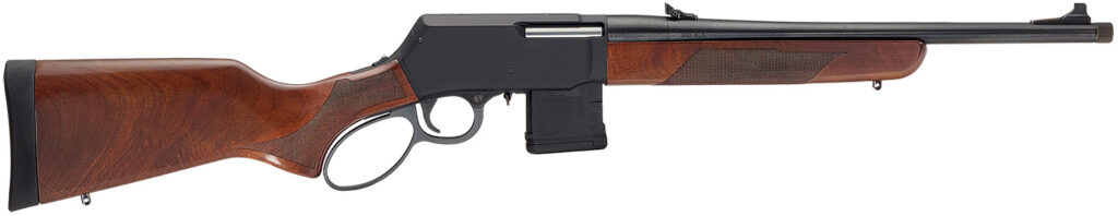 Henry H023300 Supreme  300 Blackout 10+1 16.50″ Blued Threaded Barrel, Black Hardcoat Anodize Drilled & Tapped Aluminum Receiver, Fixed American Walnut Stock, Ambidextrous