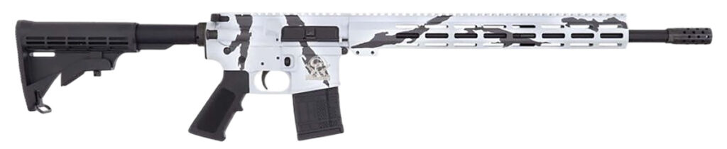 Great Lakes Firearms GL15223PSNO AR-15  223 Wylde 30+1 16″ Black Nitride Threaded Barrel, Pursuit Snow Cerakote Aluminum Receiver w/Picatinny Rail, M-LOK Handguard, Black Polymer Stock, Mil-Spec Grip