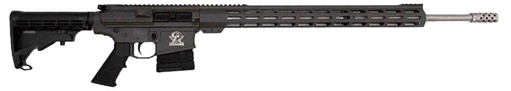 Great Lakes Firearms GL10243SSTNG GLFA  243 Win 5+1 24″ Stainless Threaded Barrel, Tungsten Cerakote Picatinny Rail Aluminum Receiver, Adjustable Black Synthetic Stock, Mil-spec Polymer Grip