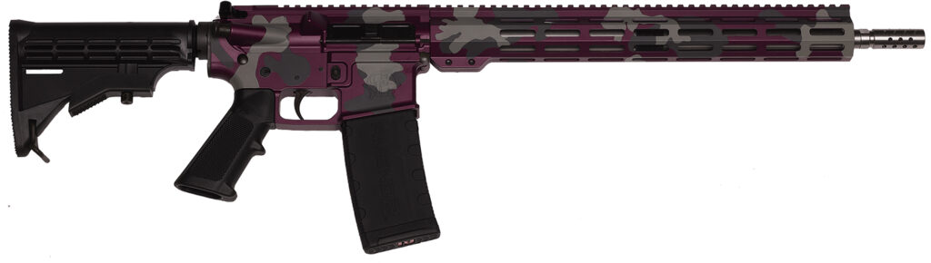 Great Lakes Firearms GL15223SSMMAN AR-15 Mission 223 Wylde 30+1 16″, Manhattan Camo Rec/15″ M-Lok Handguard, Black Carbine Stock & A2 Grip, Muzzle Brake