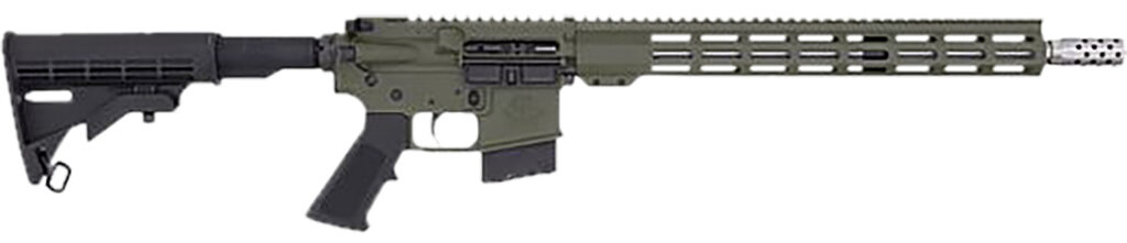 Great Lakes Firearms GL15400SSODG AR-15  400 Legend 5+1 16″ Stainless Threaded Barrel, OD Green Cerakote Aluminum Receiver w/Picatinny Rail, Adjustable Black Synthetic Stock, Mil-Spec Grip