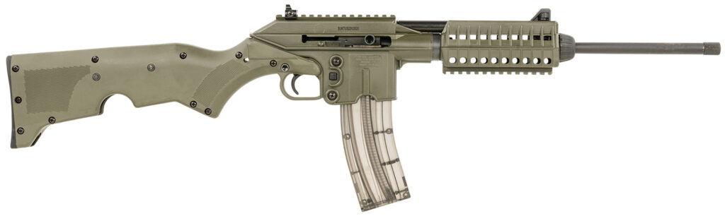 Kel-Tec SU22CAGRN SU22  Full Size 22 LR 26+1 16.10″ Black Threaded Barrel, OD Green Picatinny Rail Polymer Receiver, OD Green Synthetic w/Storage Compartment Stock