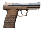 Kel-Tec PR57BBRZ PR-5.7  Compact Frame 5.7x28mm 20+1 4" Stainless Steel Rotary Barrel, Black Optic Ready/Serrated Slide, Burnt Bronze Frame & Textured Grip