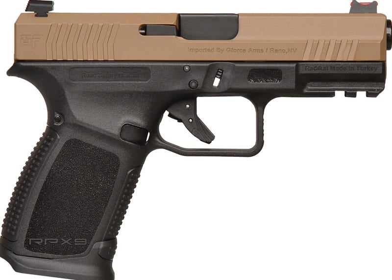 GFORCE ARMS RPX3C9 9MM 4″ FDE SLIDE 15+1
