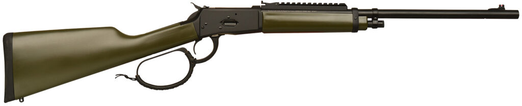 Gforce Arms GFLVR44OD Saddlehorn  44 Mag 10+1 16.50″ Black Steel Barrel, Black Picatinny Rail Aluminum Receiver, Fixed Green Synthetic Stock