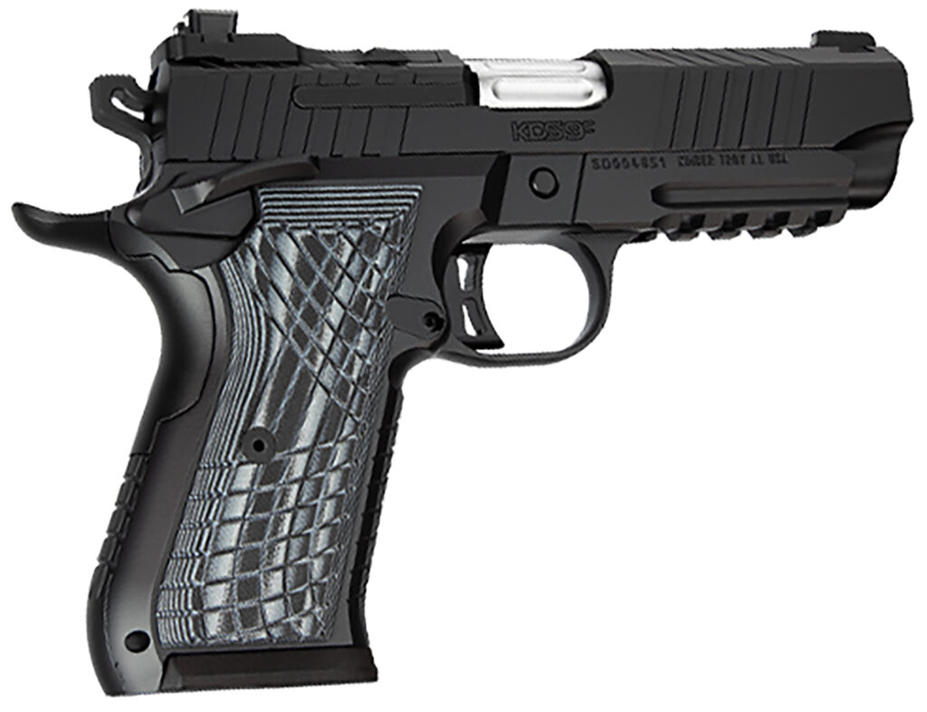 Kimber Mfg.,inc 3100017 KDS9C  9mm 10+1 4.09″ KimPro Black Front and Rear Serrations Stainless Steel Slide Black Gray and Black Crosshatch Cut G-10 Grip