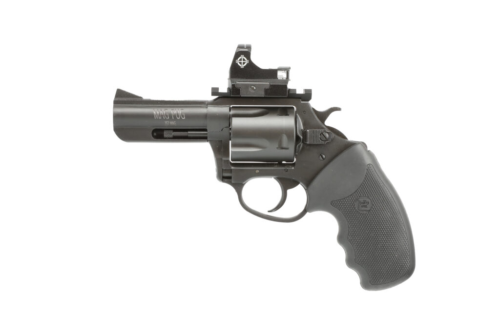 CHARTER ARMS MAG PUG 357M BLK 5RD 3″ REDDOT