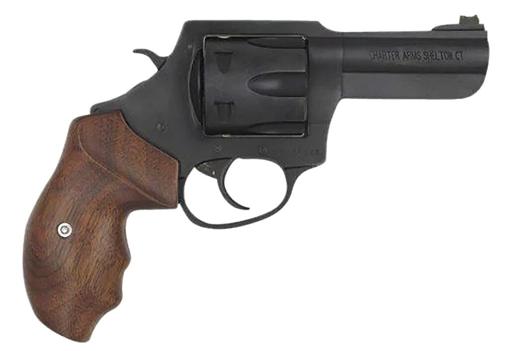 Charter Arms 63270 Professional  32 H&R Mag, 7 Shot 3″ Black Nitride Steel Barrel, Cylinder & Frame w/Walnut Finger Grooved Grip